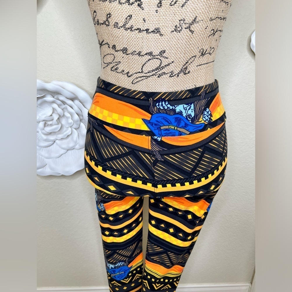 LuLaRoe Aztec Geometric Halloween Witch One Size Leggings - Picture 7 of 12